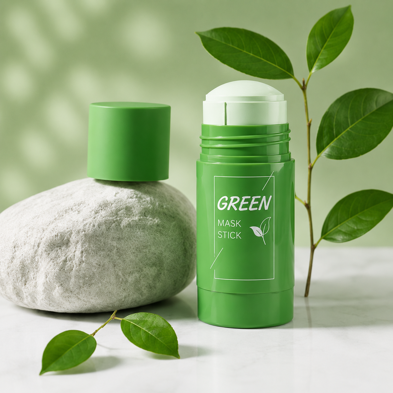 Green Tea Clay Mask Stick — Deep Pore Cleansing & Oil Control
