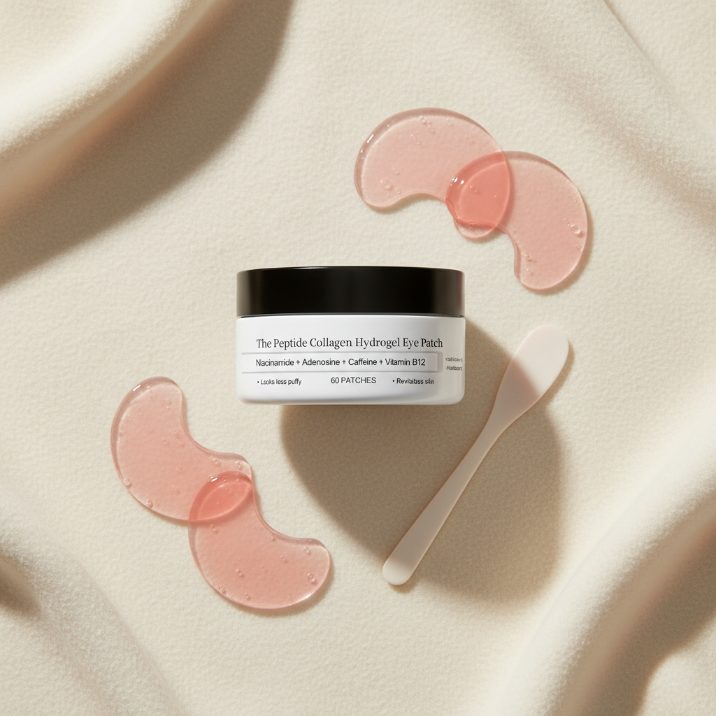 Flat lay with label